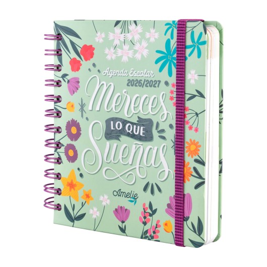 Agenda Escolar 2026/2027 – Dia Página M 11 Meses Amelie