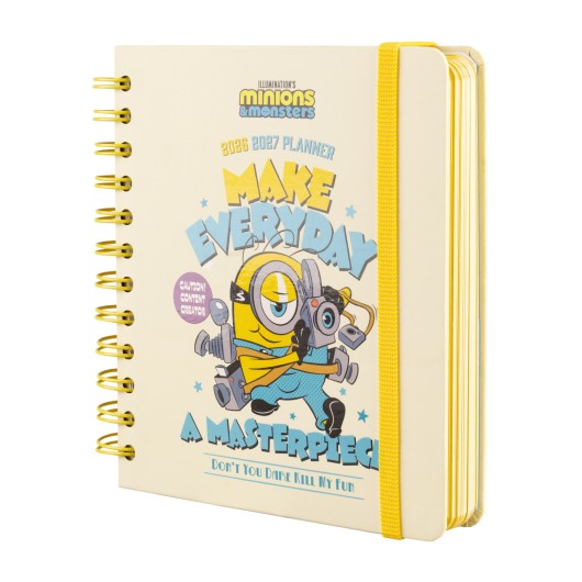 Agenda Escolar 2026/2027 – Dia Página M 11 Meses Minions