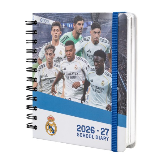 Agenda Escolar 2026/2027 – Dia Página M 11 Meses Real Madrid