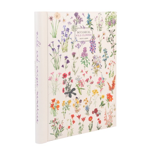 Álbum de Fotos 24×32 cm – Wild Flowers com 30 Páginas Autoadesivas