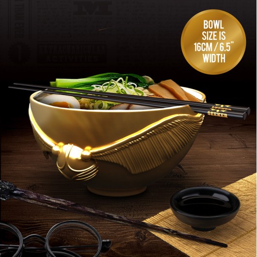 Bowl de Ramen Harry Potter com Palitinhos Dourados