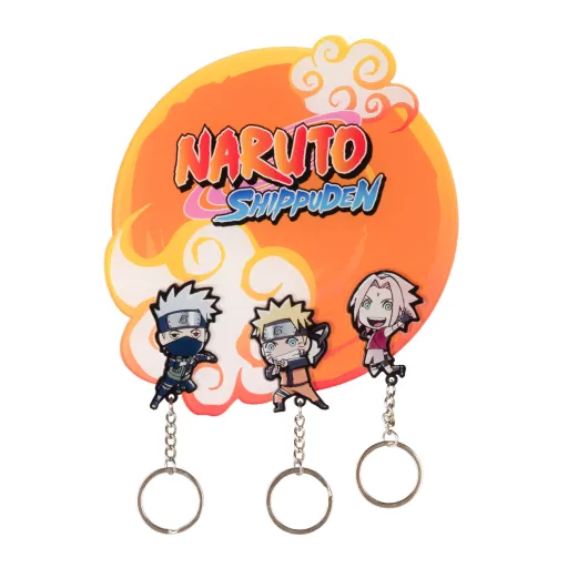 Cabide de Chaves com Porta-chaves Naruto Shippuden