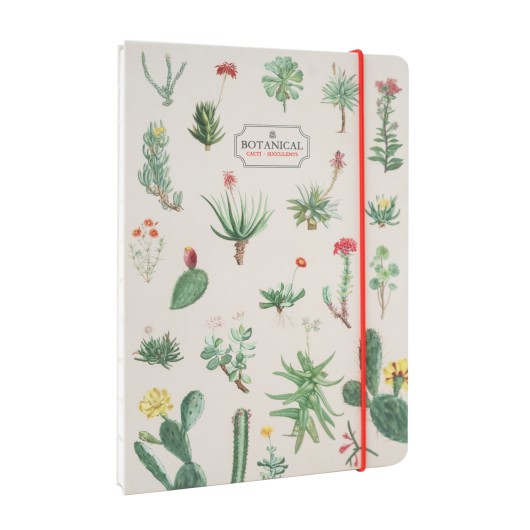 Caderno A5 Cosido Botanical Cacti