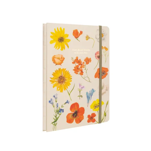 Caderno A5 Cosido Colorful Flowers