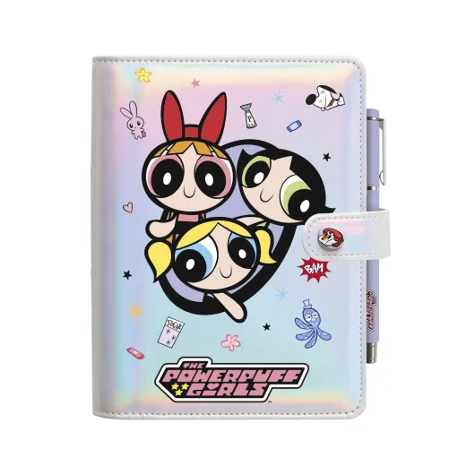 Caderno Premium A5 com Caneta Powerpuff Girls
