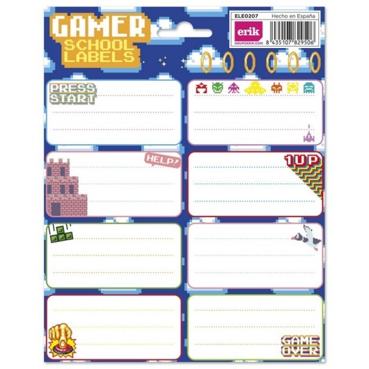 Etiquetas Adesivas Gamer