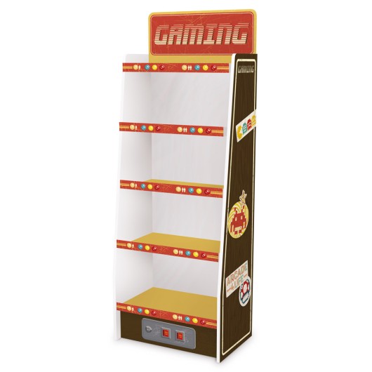 Expositor 1/4 Palete Cartão 5 Baldas Gamer