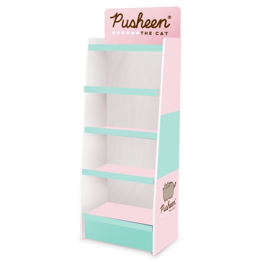 Expositor 1/4 Palet Cartão 5 Baldas Pusheen