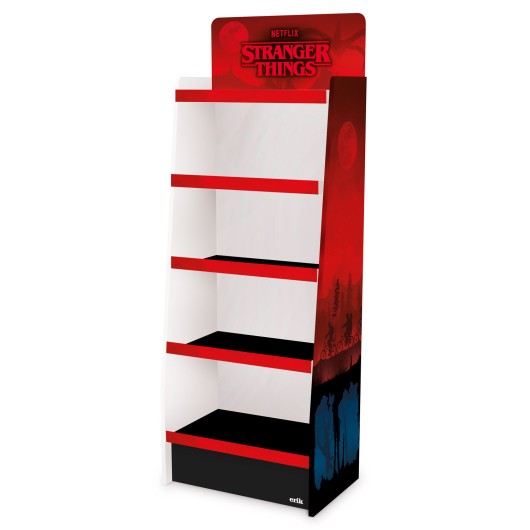 Expositor 1/4 Palet Carton – 5 Baldas Stranger Things (Sem Mercadoria)