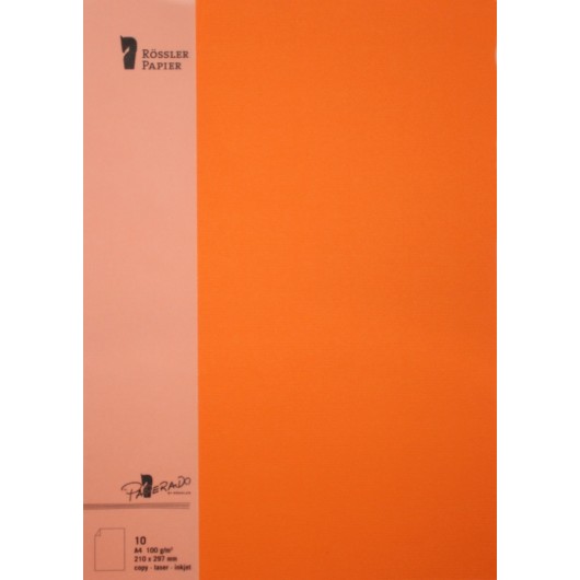 Folio A4 Paperado – 10 Unidades Laranja