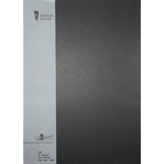 Folio A4 Paperado – 10 Unidades Preto