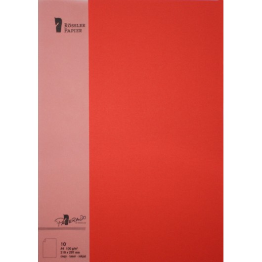 Folio A4 Paperado – 10 Unidades Vermelho Tomate