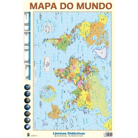 Lâmina Didática – Mapa do Mundo