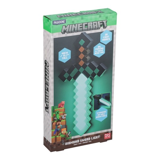Lâmpada Minecraft Espada de Diamante