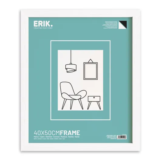 Moldura MDF Branco 40×50 cm