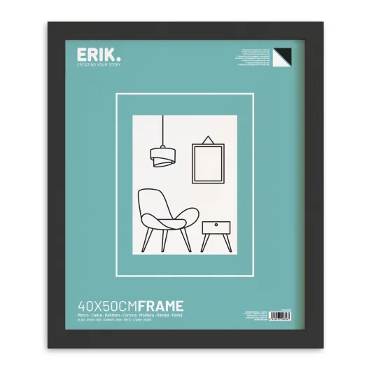 Marco 40×50 cm em MDF Negro