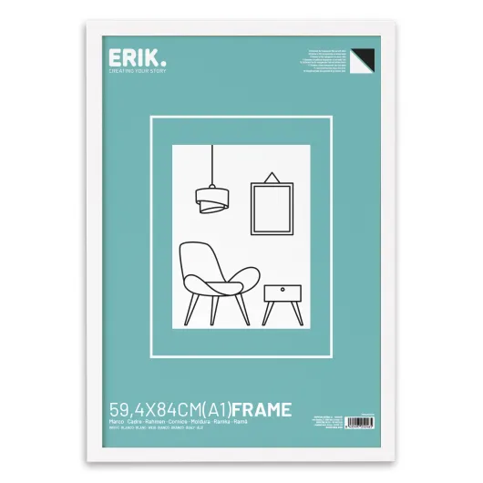 Moldura MDF Branco A1 59,4×84 cm