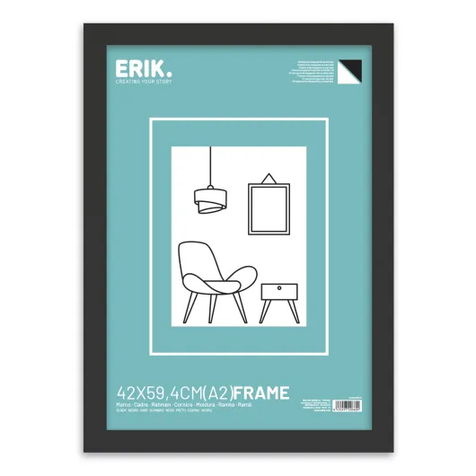 Marco A2 em MDF Negro 42×59,4 cm