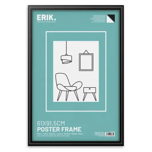 Marco Curvo para Poster 61×91,5 cm em MDF Negro