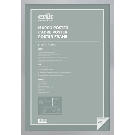 Marco Poster 61×91,5 cm MDF Prata