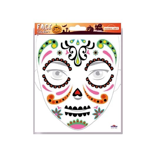 Máscara de Autocolantes Halloween Dia de Muertos