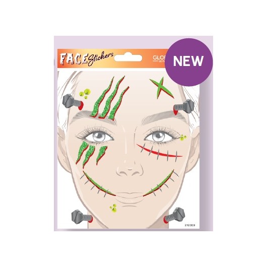 Máscara de Autocolantes Halloween – Frankenstein