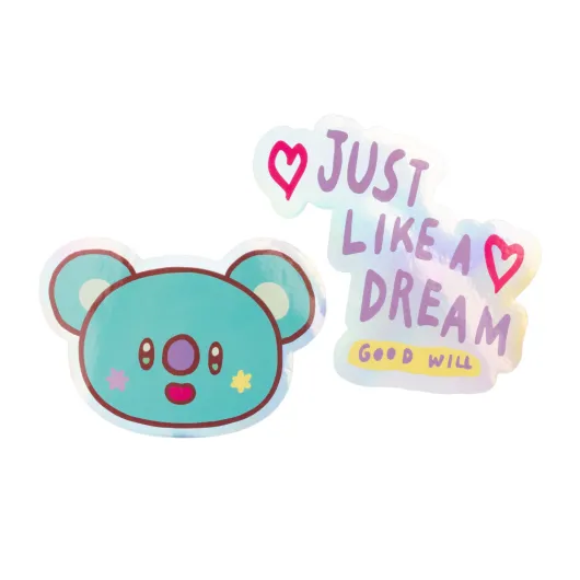 Pack de 2 Autocolantes Vinilo BT21 The Journey – Koya