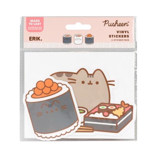 Pack 2 Autocolantes Vinilo Pusheen Sushi Roll 5