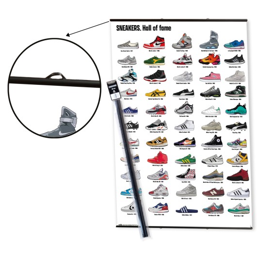 Pack Cabide com Poster Sneakers Hall of Fame