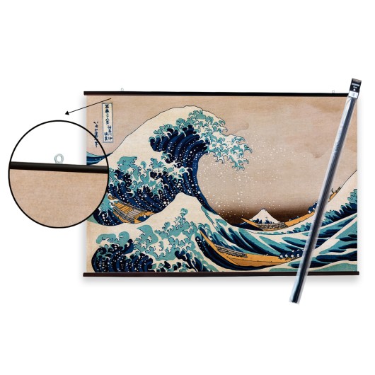 Pack Cabide com Poster The Great Wave off Kanagawa