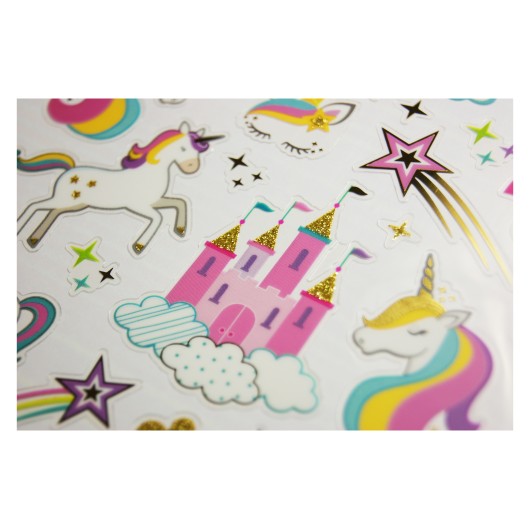 Autocolantes Classy Castelo e Unicórnios Glitter