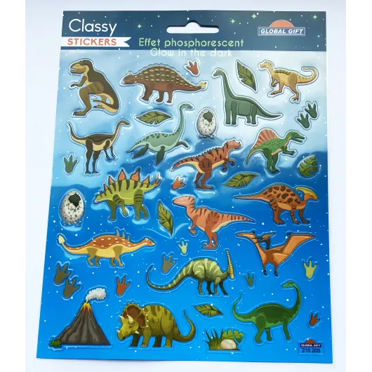 Autocolantes Classy Dinossauros Brilho na Escuridão