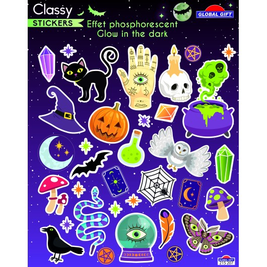 Autocolantes Classy Halloween Brilho na Escuridão