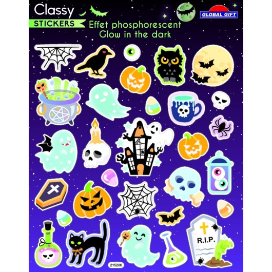 Autocolantes Classy Halloween – Brilho na Escuridão