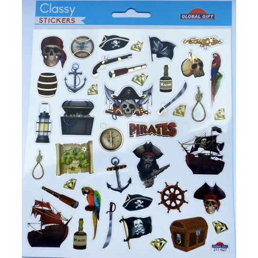 Autocolantes Classy Piratas Glitter