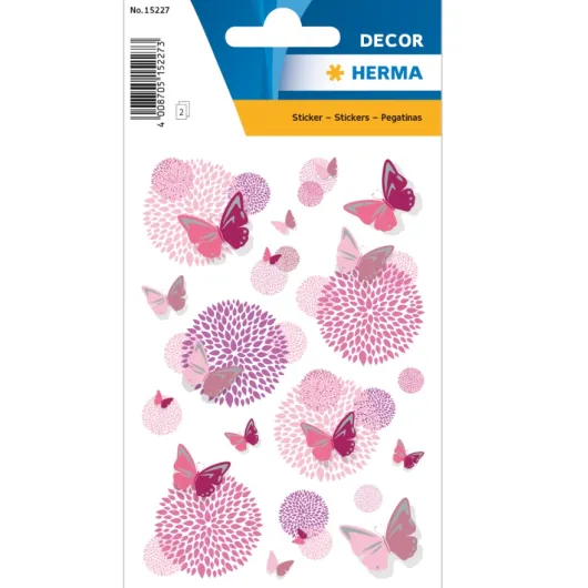 Autocolantes Decor Butterfy Flower Silver