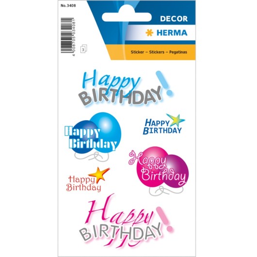 Autocolantes Decor Happy Birthday