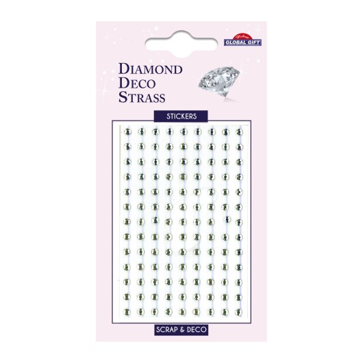 Autocolantes Diamond Deco Strass Branco