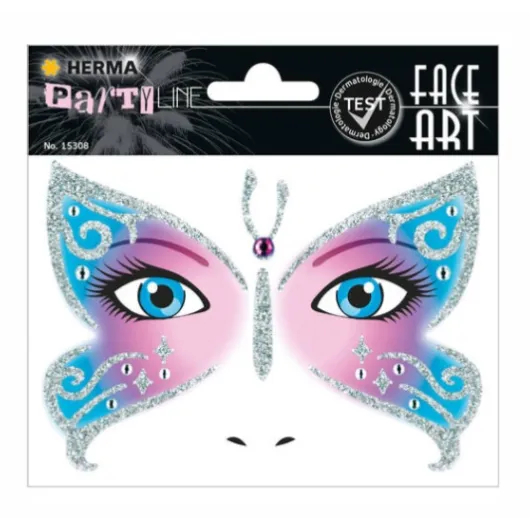 Autocolantes Face Art Butterfly Glittery Foil