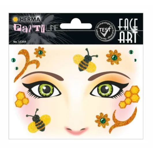 Autocolantes Face Art Honey Bee Glittery Foil