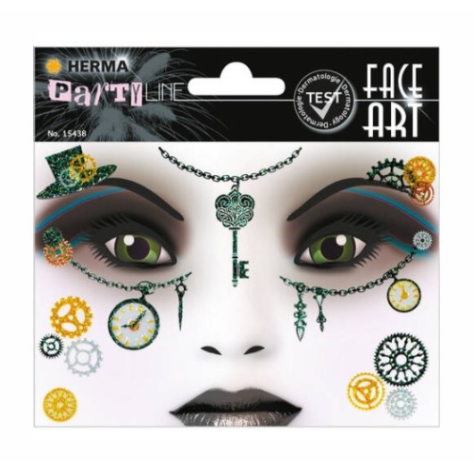 Autocolantes Face Art Steampunk Amelia Glittery Foil