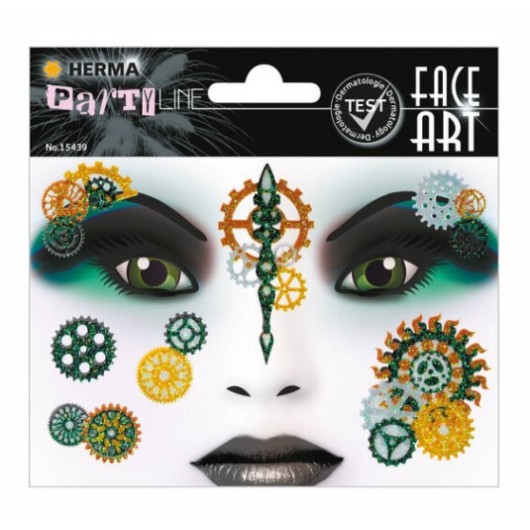 Autocolantes Face Art Steampunk Marie Glittery Foil