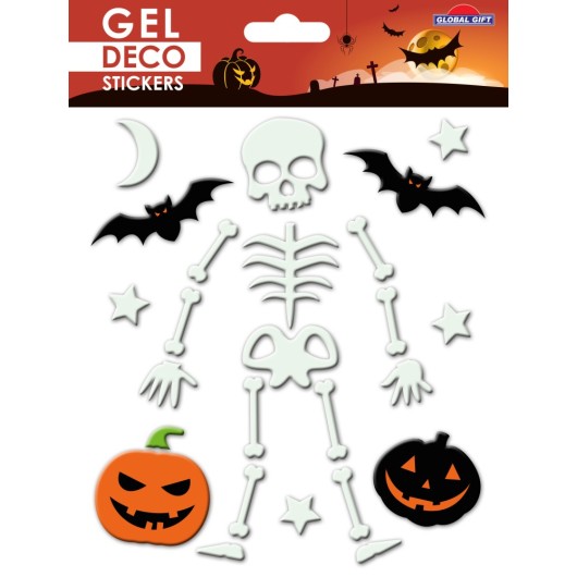 Autocolantes Gel Deco Halloween – Esqueleto