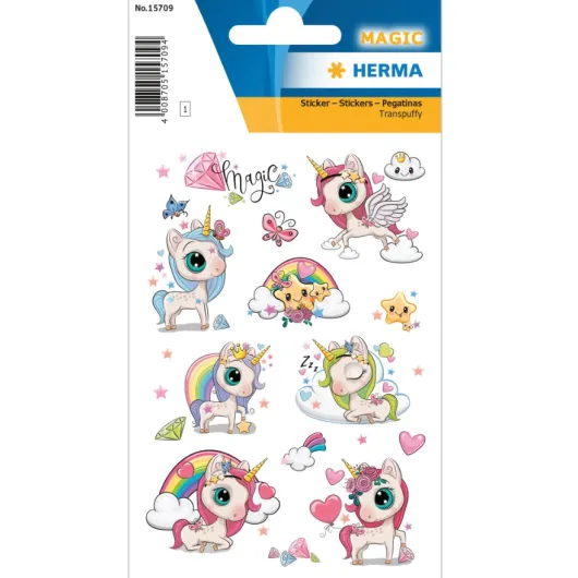 Autocolantes Magic Enchanted Unicorn Transpuffy