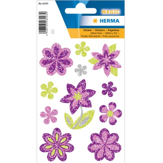 Autocolantes Magic Flowers Glittery