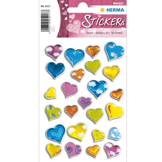 Autocolantes Magic Hearts 3D