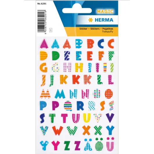 Autocolantes Magic Letters Transpuffy