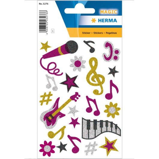 Autocolantes Magic Music Glittery