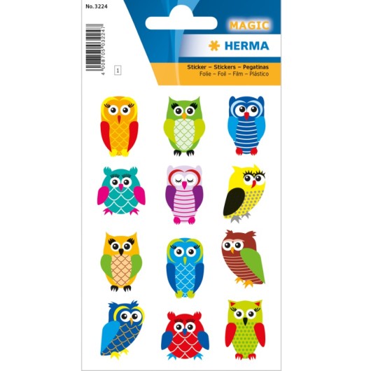 Autocolantes Magic Owls Glittery Foil