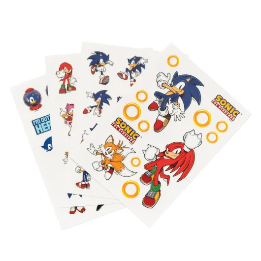 Autocolantes Reutilizáveis Sonic para Crianças